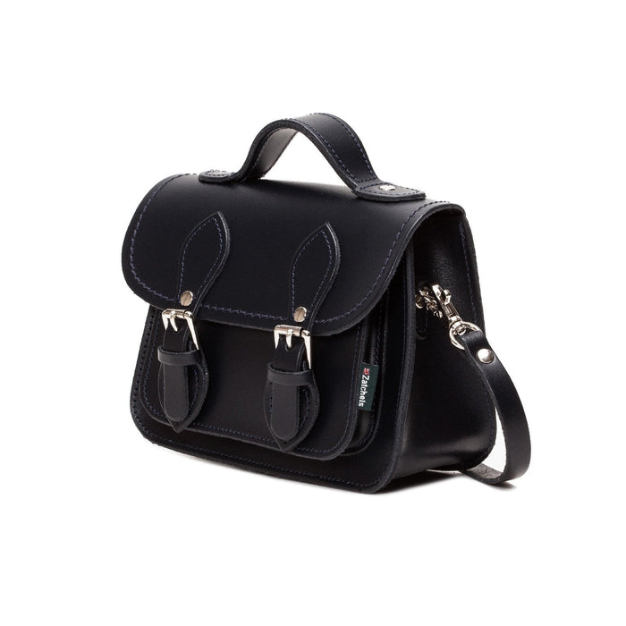 Handmade Leather Micro Satchel Black