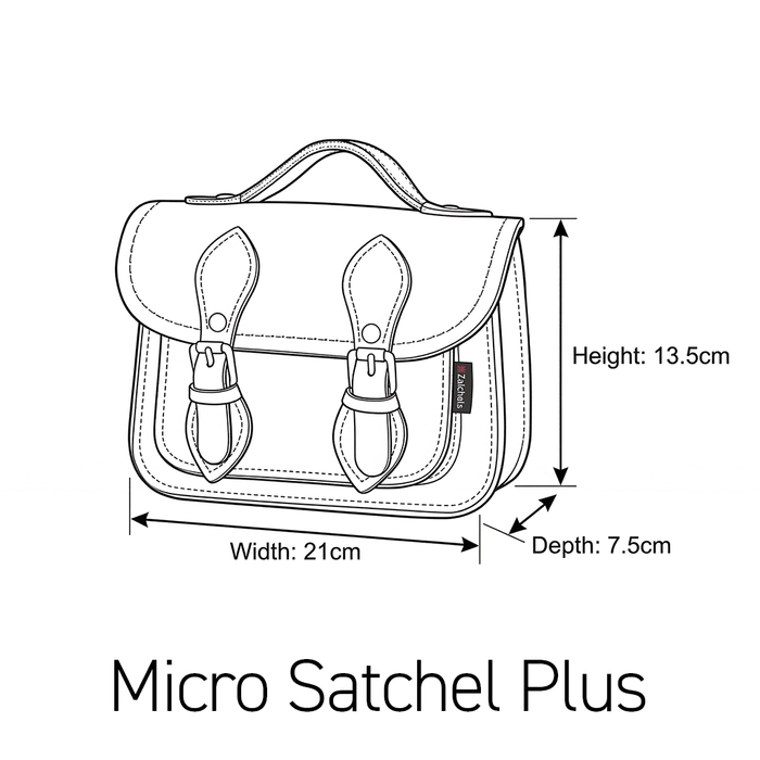 Handmade Leather Micro Satchel Black