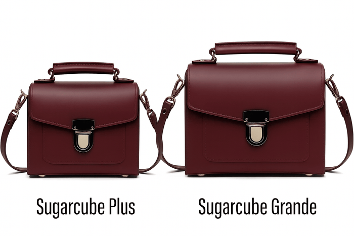 Handmade Leather Sugarcube Handbag – Marsala Red - Bascora