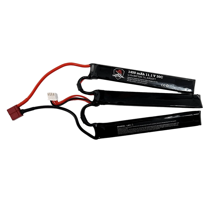 Hank Tactical LiPo 11.1V 1450mAh Crane DEAN batteri til airsoft.