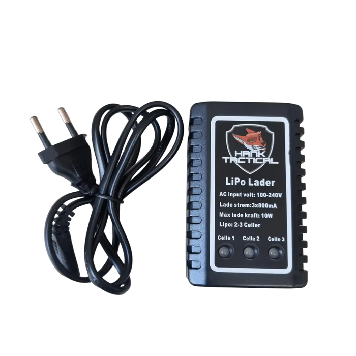 Hank Tactical Li-Po Lader til 7,4V og 11,1V batterier