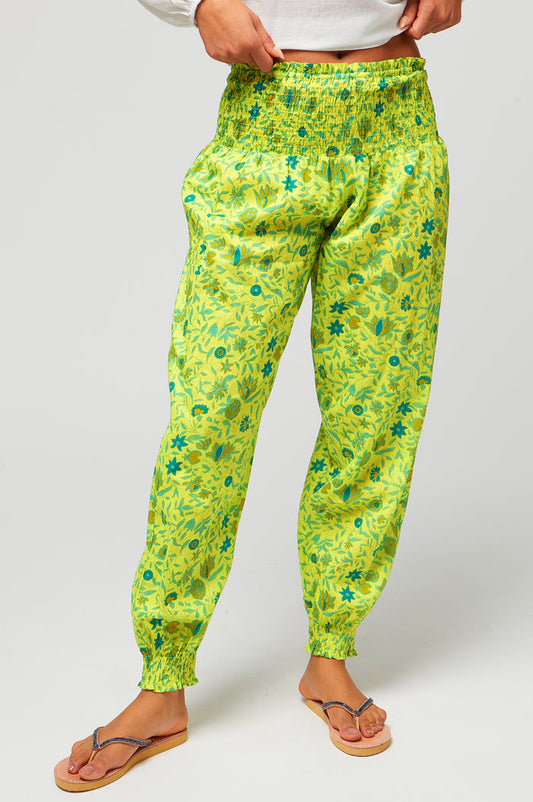 Harem-Trousers-Botanical-Posies-Lime-Green