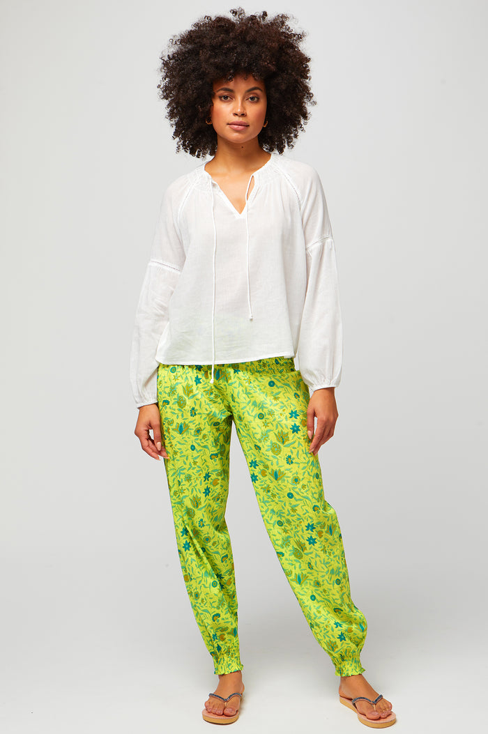Harem-Trousers-Botanical-Posies-Lime-Green