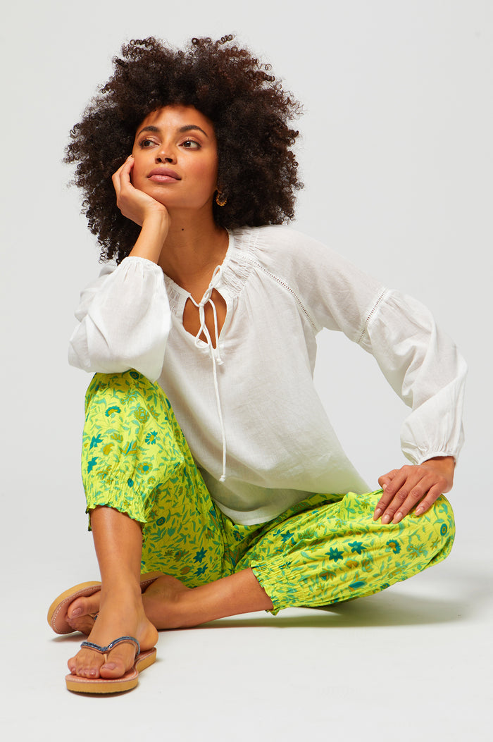 Harem-Trousers-Botanical-Posies-Lime-Green
