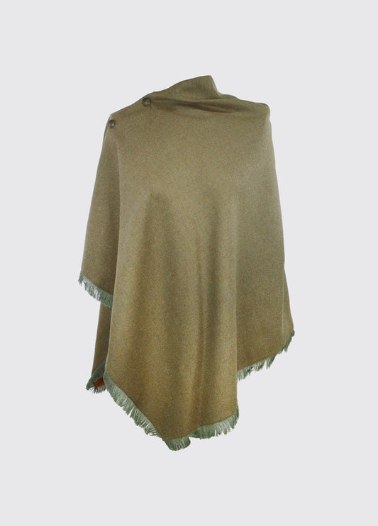 Hazelwood Tweed Poncho - Wheat