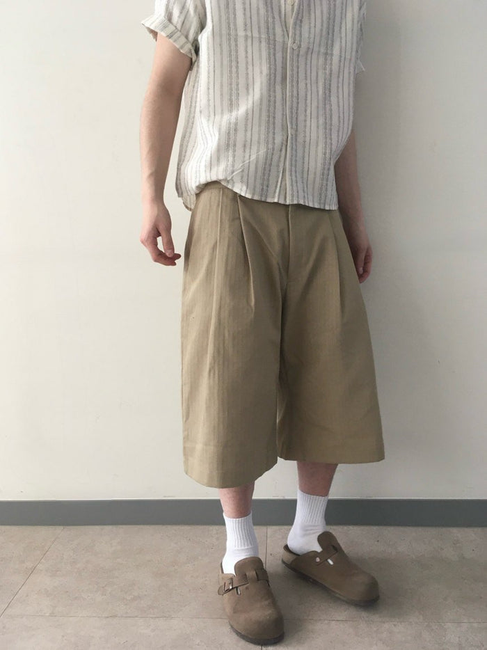 Herringbone Non-Fade Denim Bermuda