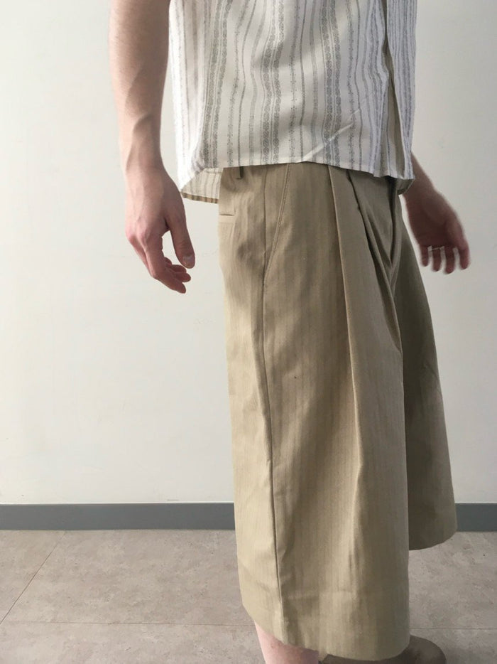 Herringbone Non-Fade Denim Bermuda