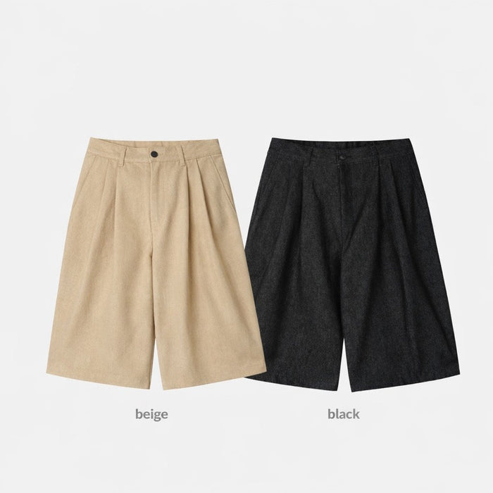 Herringbone Non-Fade Denim Bermuda