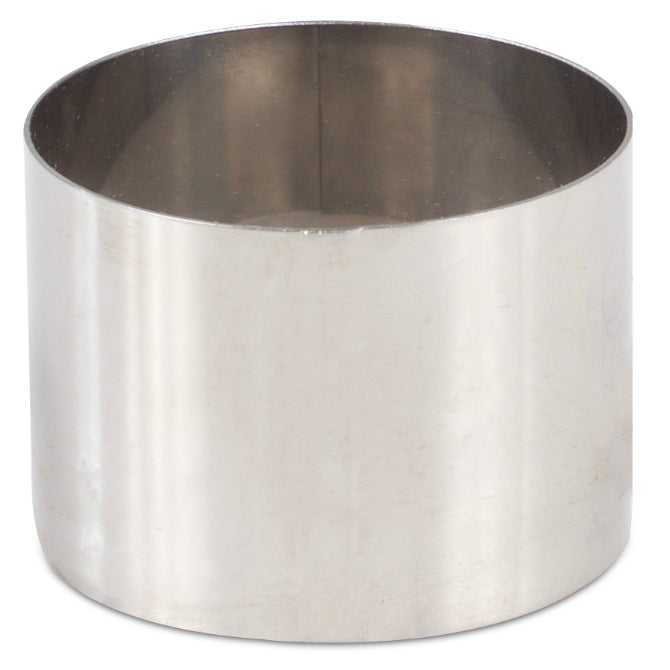High Stainless Steel Pastry Ring - 3.1-in Diam x 2.4-in H