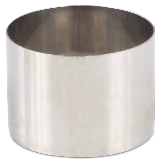 High Stainless Steel Pastry Ring - 3.1-in Diam x 2.4-in H