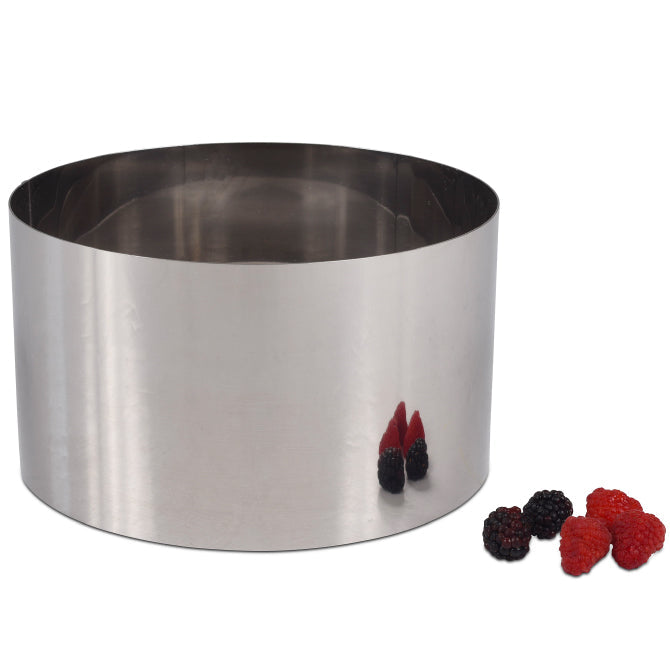 High Stainless Steel Pastry Ring - 3.1-in Diam x 2.4-in H