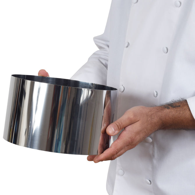 High Stainless Steel Pastry Ring - 3.1-in Diam x 2.4-in H