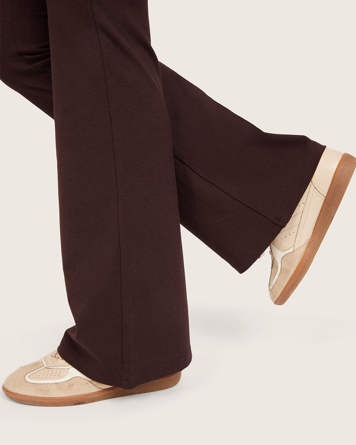 High Waist Flare Pants - Regular - Carob