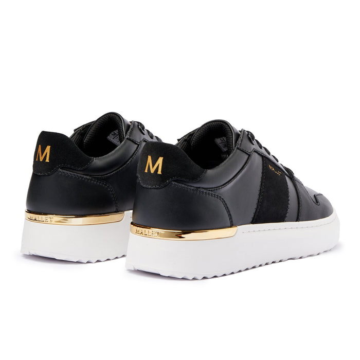 Mallet London Hoxton Lite Black Gold Mens Trainers