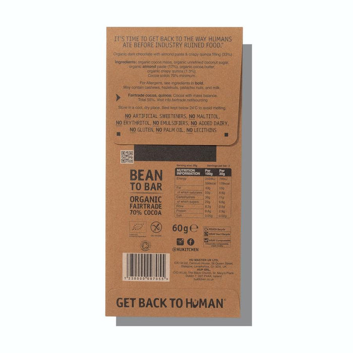 Hu Organic Almond Butter & Quinoa Dark Chocolate Bar