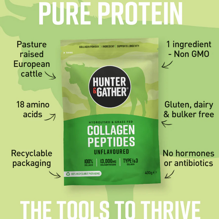 Hunter & Gather Collagen Peptides Bovine Protein Powder 400g
