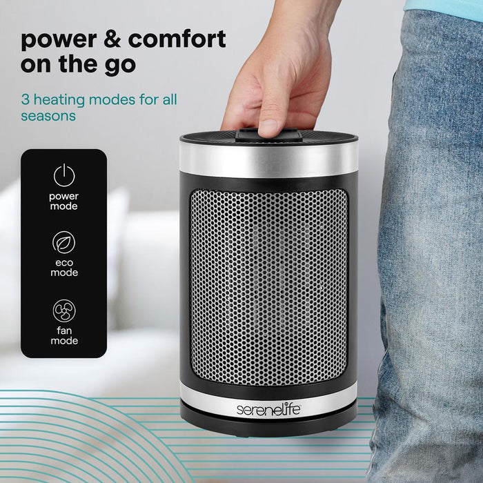 Indoor Electric Heater With Wi-Fi Function,Thermostat, Remote, Digital Display, 12H Timer, 3 Heating Modes, Fast & Safe Ptc Ceramic Heating (Black)