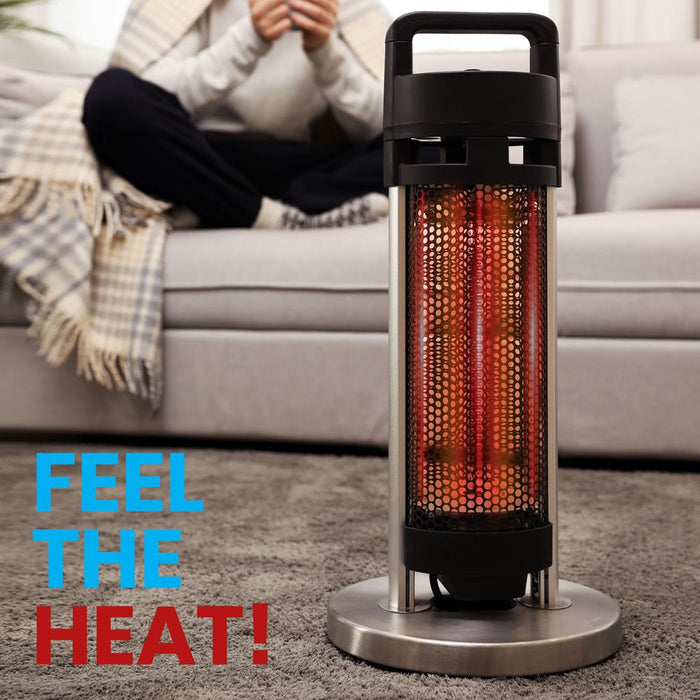 Infrared Patio Heater, Efficient Carbon Fiber, Aluminum Frame, Indoor/Outdoor
