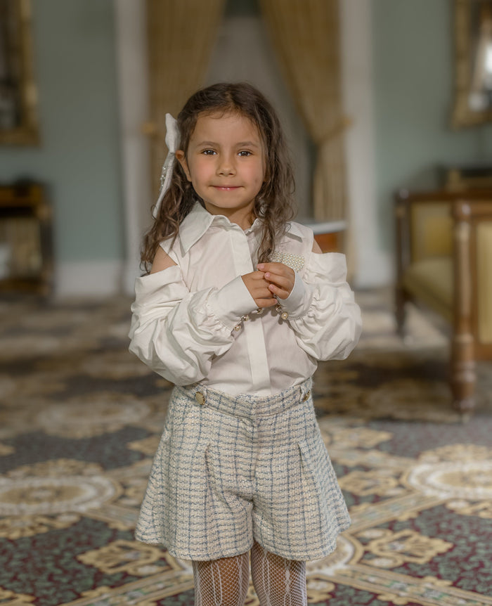 Iris Tweed Shorts - Petite Maison Kids