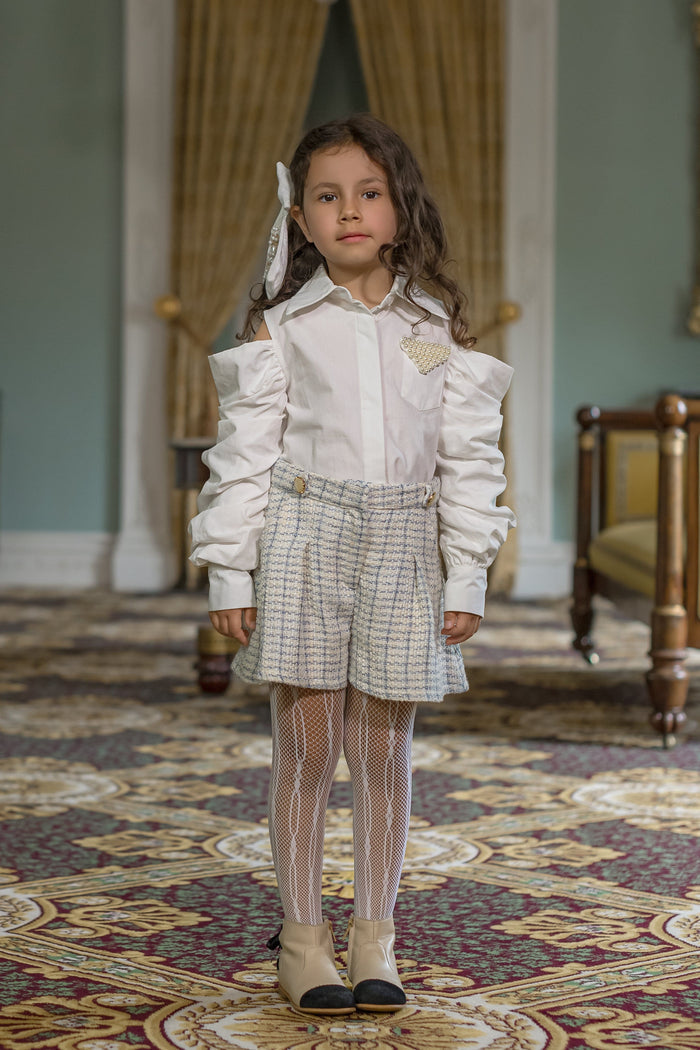 Iris Tweed Shorts - Petite Maison Kids