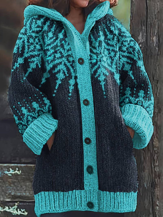 Isaralisse - Manteau Oversized En Tissu À Motifs D’Hiver
