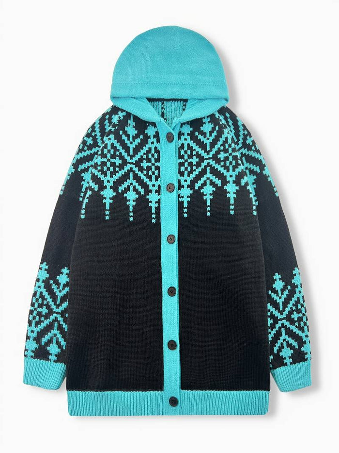 Isaralisse - Manteau Oversized En Tissu À Motifs D’Hiver