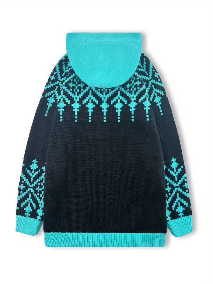 Isaralisse - Manteau Oversized En Tissu À Motifs D’Hiver