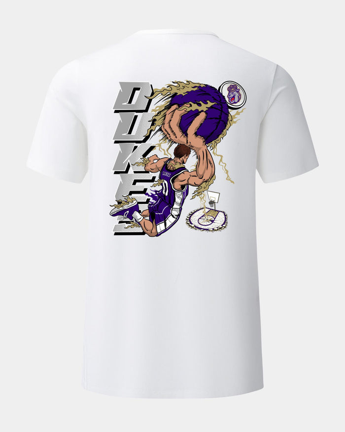 James Madison Slam Dunk Spectacle 2.0 White T-Shirt Back