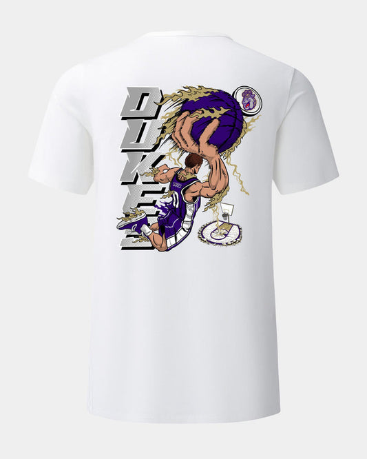 James Madison Slam Dunk Spectacle 2.0 White T-Shirt Back