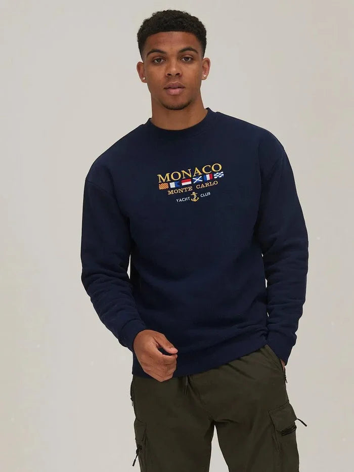 The Navy Monaco Vintage Sweatshirt - Bascora