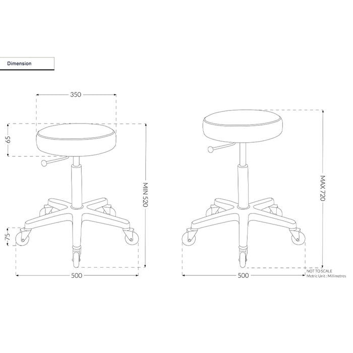 Joiken Turbo Stool - Chrome Base - Dusty Pink