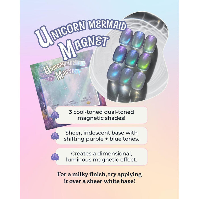 K- Unicorn Mermaid Magnet 3pc Set