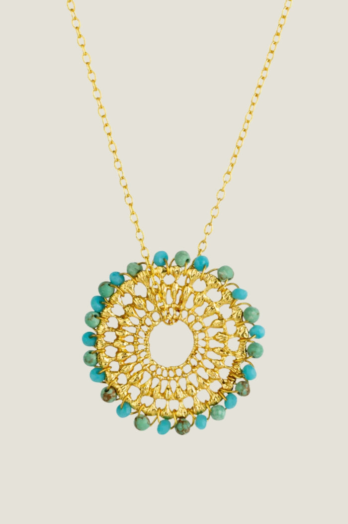 Kady Necklace | Gold/Turquoise - Aspiga