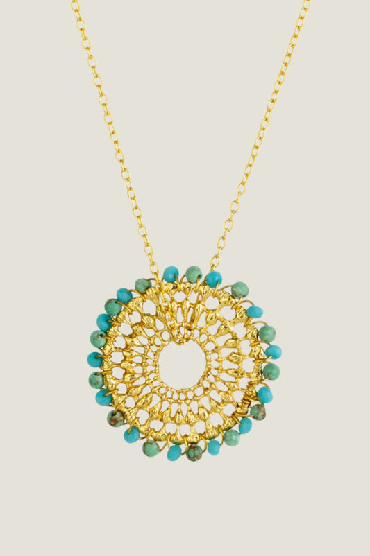Kady Necklace | Gold/Turquoise - Aspiga
