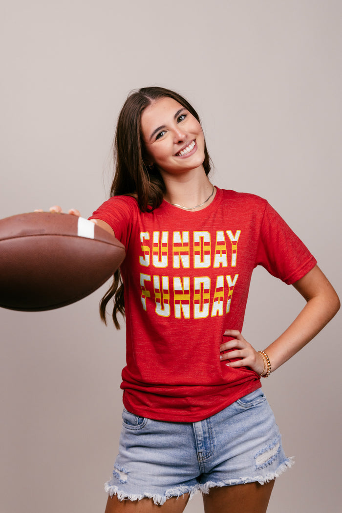 Red KC Sunday Funday Vintage T-Shirt Front