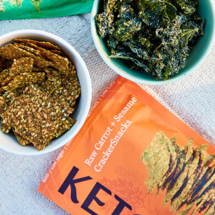 Keto8 Carrot & Sesame Cracker Snacks 35g