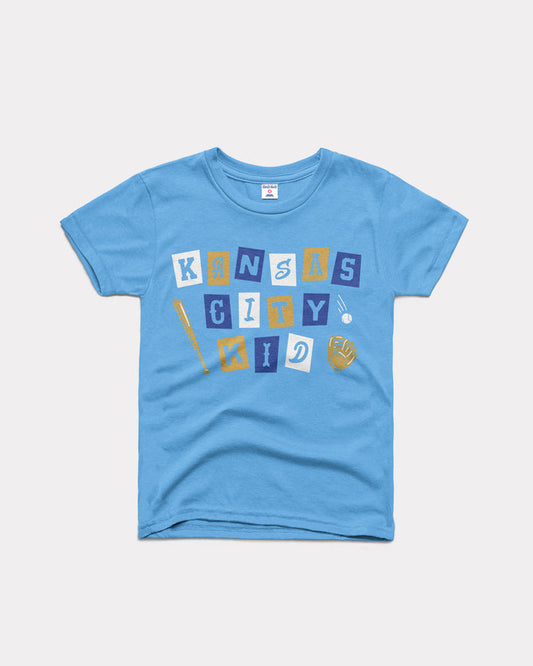 Kids Kansas City Baseball Electric Blue T-Shirt