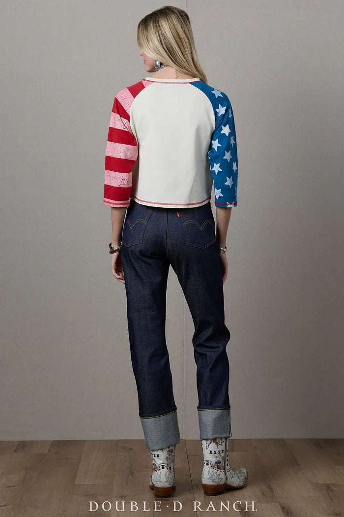 Lady Liberty Top in Bone by Double D Ranch