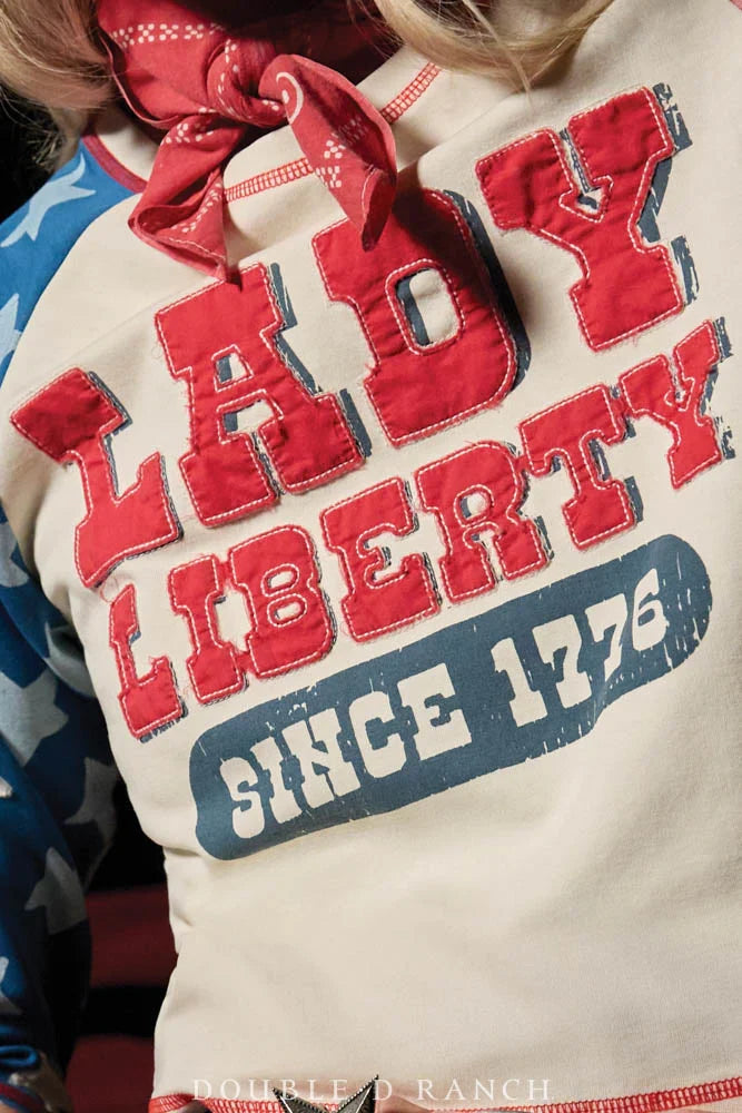 Lady Liberty Top in Bone by Double D Ranch