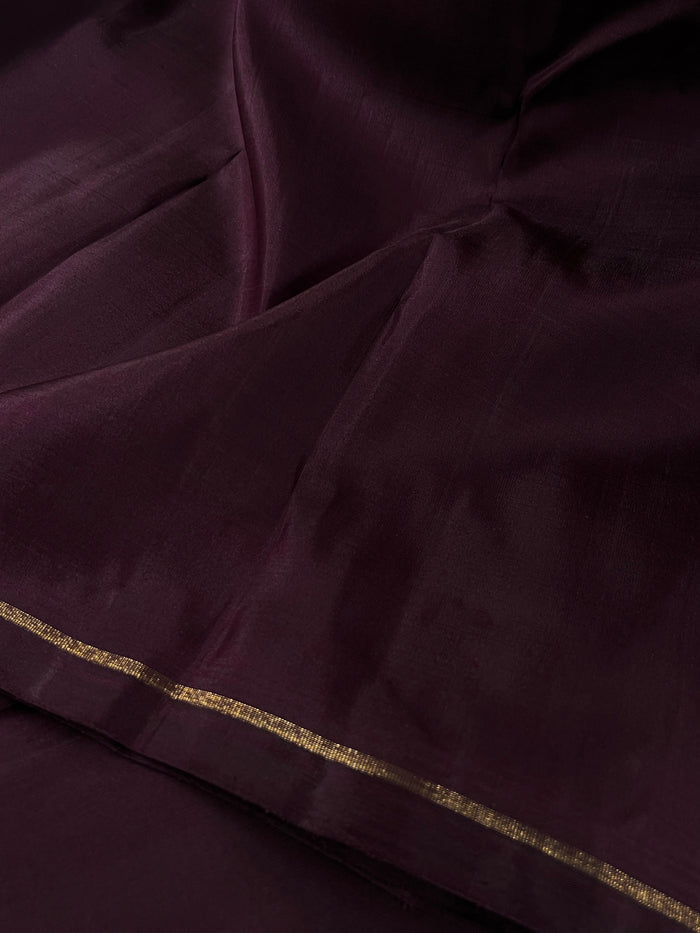 Lavanyam plain kanchi silk saree