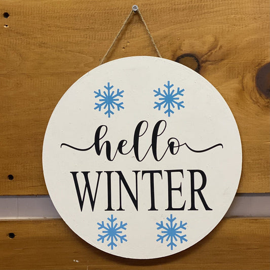 LC's Hello Winter Sign