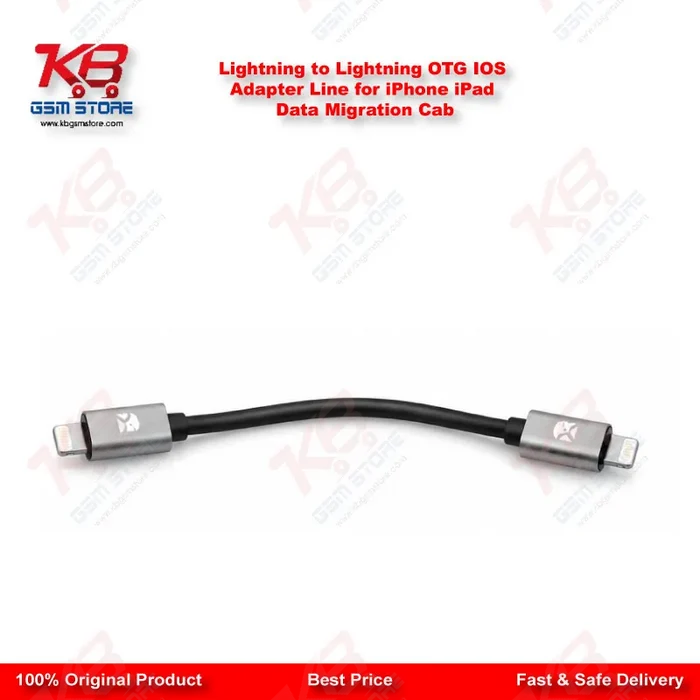 Lightning to Lightning OTG IOS Adapter Line for iPhone iPad Data Migration Cab