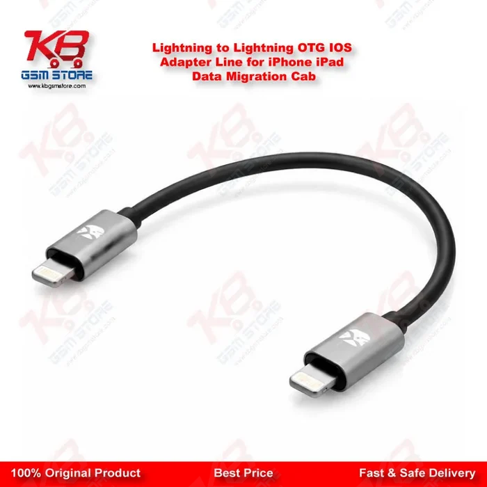 Lightning to Lightning OTG IOS Adapter Line for iPhone iPad Data Migration Cab