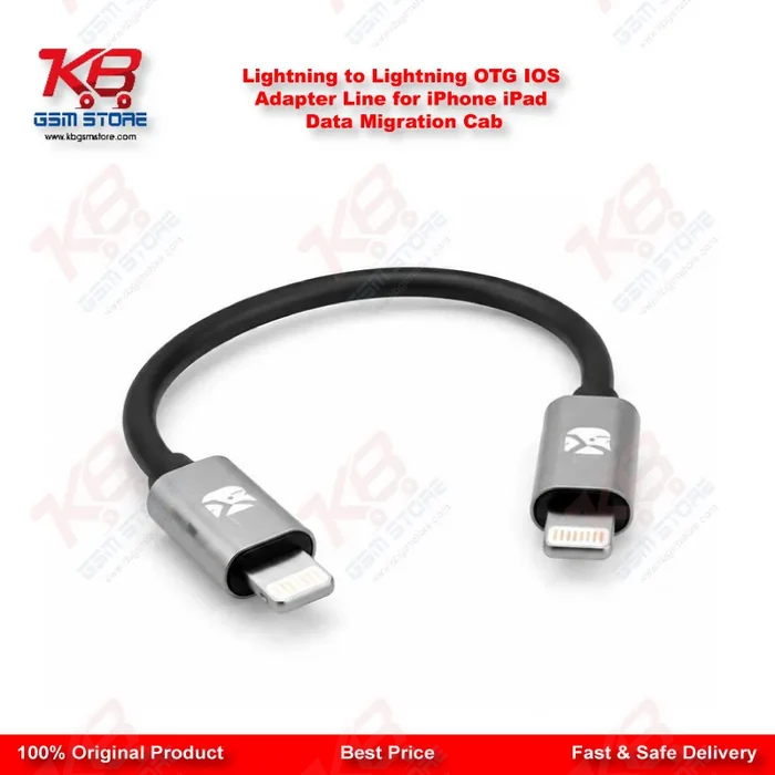 Lightning to Lightning OTG IOS Adapter Line for iPhone iPad Data Migration Cab