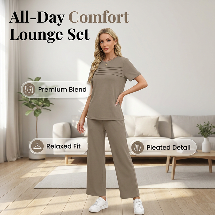 Liorenna - Ensemble femme décontracté deux pièces avec pantalon ample