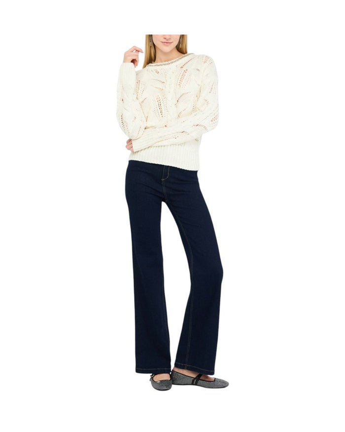 Liu Jo White Marabou Sweatshirt