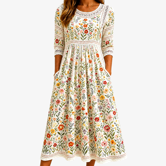 Madeline | Floral Midi Dress