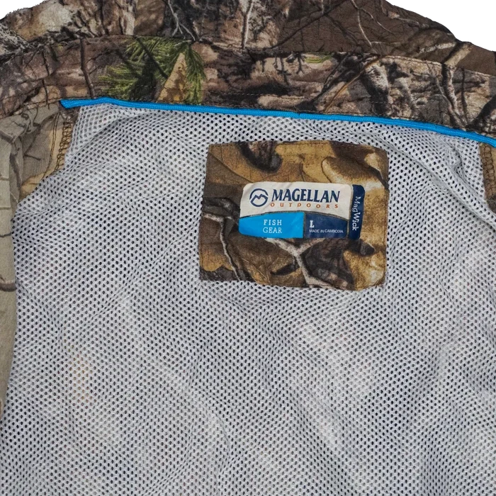 Magellan Sportswear Realtree Camo Fishing Shirt - Large - Army & Outdoors - Field Shirts
