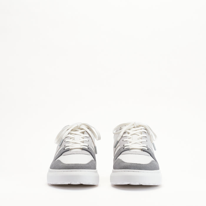 MALLET Hoxton Lite Men's White Grey Leather Trainers