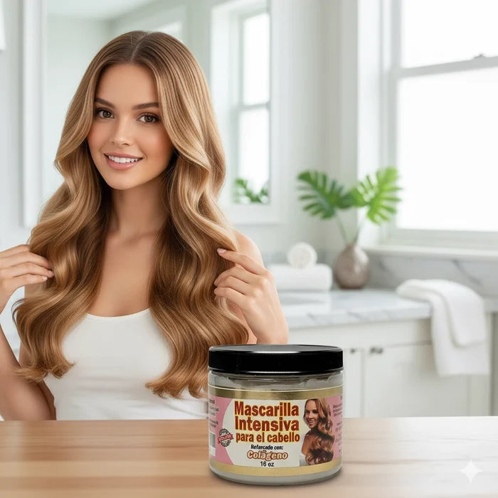 Mascarilla Intensiva para el Cabello con Colágeno – Reparación y Brillo Profundo